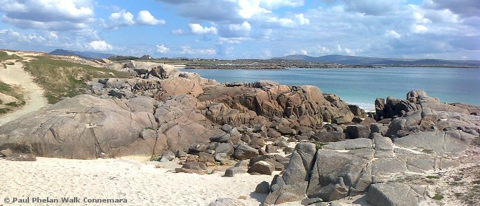 View across the bay from Gurteen Beach which is a Discovery Point on the Wild Atlantic Way