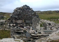 Remains of Caher Island monastic chapel